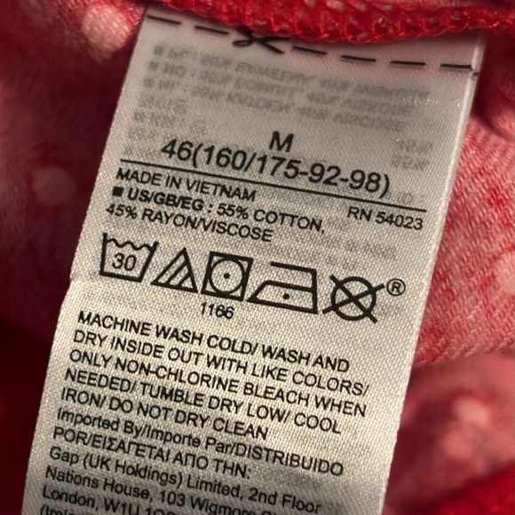 Love by Gap Red Pajamas NEW Valentine’s Day Medium - Picture 9 of 10